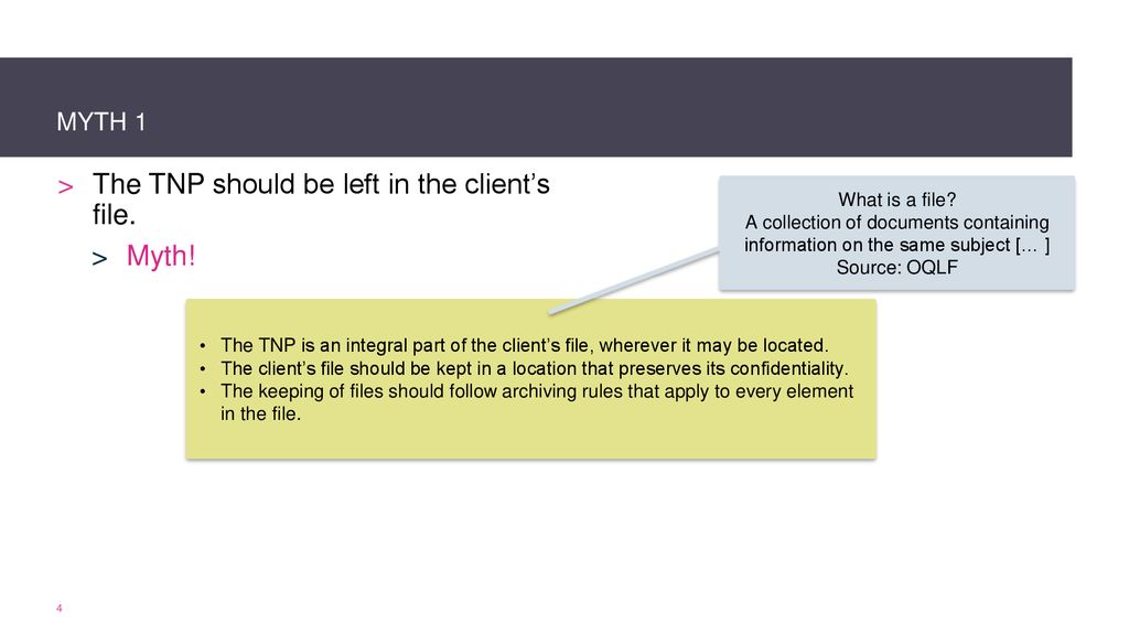 Get To Know Your TNP Myths And Realities Pour Modifier Limage Ppt